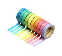Operitacx Cinta Washi Decorativa de Papel 20 Unidades, Colores Sólidos, para Manualidades DIY, Álbum de Fotos y Embalaje, Set 2 Paquetes, Cinta Adhesiva Creativa para Scrapbooking