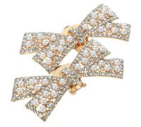 Operitacx Clip de Aleación y para Zapatos de Novia en Forma de Lazo Dorado Accesorio Elegante Resistente y Fácil de Colocar para Graduación y Compromiso