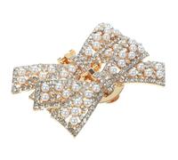 Operitacx Clip para Zapatos de Novia Lazo Decorativo Desmontable, 2 Piezas Color Dorado, Accesorios para Zapatos de Boda, Hebillas Joya para Tacones y Sandalias, Decoración Elegante