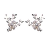 Operitacx Clips Altos Cristales para Desmontables de Zapatos y Novia Perlas Hebillas Decorativas en Color Blanco Sandalias y Tacones en Bodas