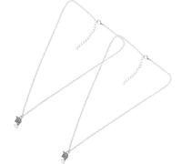 Operitacx Collar Colgante Metálico de Trompa Francesa en Color Plateado Tamaño Mediano 2 Piezas para Amantes Música Unisex Estilo Actual y Elegante