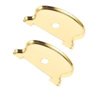 Operitacx Conectores Metálicos de Codo para Pasamanos de Madera Dorados 70x48 Mm, 2 Piezas, Accesorios Antideslizantes para Barandillas de Escaleras Interiores, Ideales para Casas, Villas