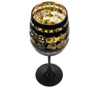 Operitacx Copa de Vino de Vidrio Negro Diseño Creativo para Decoración de Casa Embrujada y Fiestas de Halloween, Vaso Versátil que Mejora la Experiencia de Bebida
