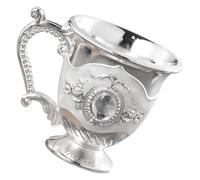 Operitacx Copa de Vino Vintage de Aleación Plata Resistente y Fácil de Limpiar para Brindis en Aniversarios y Cenas Obsequios