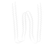 Operitacx Cordones para Botas y Zapatos Blancos Diseño Ondulado en Forma de S, Ajustables y Versátiles, 1 Par de Cordones de Tela Planos para Adultos y Personas Mayores
