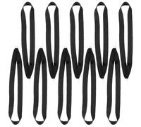 Operitacx Cordones para Medallas Deportivas Ganchos Resistentes, 10 Unidades de Poliéster Negro, Cintas para Cuello Cierre Fácil para Eventos y Competencias
