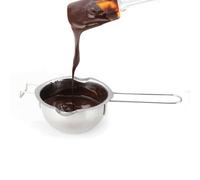 Operitacx Crisol de Acero Inoxidable 201 para Derretir Chocolate y Dulce Capacidad de 400ml Adecuado para Cocina y Baño María