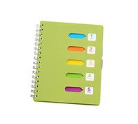 Operitacx Cuaderno de Espiral Lateral Verde Bloc Grueso con Liso para Diario y Notas Libreta Escolar para Estudiantes y Planificador Semanal