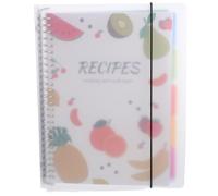 Operitacx Cuaderno De Recetas Espiral Con Cubierta Plástica Resistente Planificador De Recetas Para El Hogar Con Secciones Preimpresas Y Páginas Resistentes a Desgarros Para Cocina Diy
