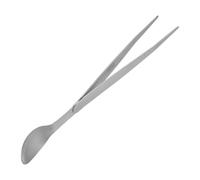 Operitacx Cuchara de Degustación y Pinzas Integradas de Acero Inoxidable Mini Cuchara de Chef Ligera y Resistente para Cocina y Hotel Utensilio Compacto para Probar Sabores