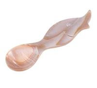 Operitacx Cucharas de Caviar de Concha Forma de Pez Color Rosa, Superficie Suave y Diseño Único, Ligeras y Fáciles de Sostener para Uso en Casa o Restaurante