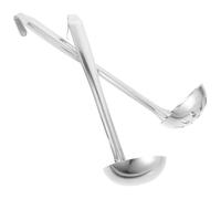 Operitacx Cucharas para Servir y Colar 2 Piezas Acero Inoxidable 201 Gancho, Cucharón Ranurado y Colador 6 CM para Cocina y Servicio de Sopas y Aderezos