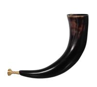 Operitacx Cuerno Vikingo Estética Vaquera Rústica E Histórica Hecho a Mano Excelente Proyección de Cuerno de Buey Negro para Cosplay y Decoración