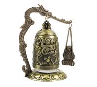 Operitacx de Escritorio Dragón Campana Budista Decoración Feng Shui Estatua Monje Zen para Hogar y Oficina