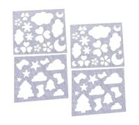 Operitacx de Moldes de Fieltro de Lana Plantillas Prácticas y Sencillas 4 Piezas para Manualidades para Fieltrar Aguja Ideales para Hacer Bordados DIY