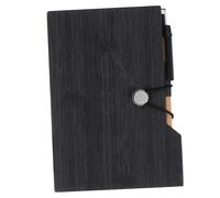 Operitacx de Notas Pequeño con Bolígrafos y Marcadores de Página Libreta con Páginas Rayadas y Notas Adhesivas Cuaderno Compacto de Diseño Natural con de Madera para Oficina y