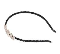 Operitacx Diadema Antideslizante de Moda Strass en Forma de Corazón, Banda Cabello de Terciopelo, Tocado Decorativo para Fiestas, Bodas y Uso Diario