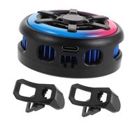 Operitacx Disipador Térmico Portátil para Móvil con Ventilador Magnético Iluminación Rgb y Compatible con Teléfonos y Tablets con Pantalla de Temperatura y Clip Seguro