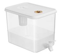 Operitacx Dispensador de Bebidas de Plástico Blanco de 2 Galones con Grifo y Tapa a Prueba de Fugas para Fiestas y Reuniones en Verano E Invierno