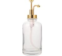 Operitacx Dispensador de Jarabe de Vidrio Bomba de Acero Inoxidable, Botella Reutilizable para Cafetería y Cocina, Dosificador de Azúcar y Loción, Accesorio para Estaciones de Café, Uso