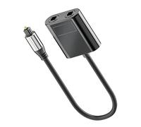 Operitacx Divisor Óptico de Práctica y Conveniente Splitter de Audio Entrada Salidas Compatible con Múltiples y Sistemas Surround para Tv Amplificador y Carcasa Brillante