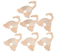 Operitacx Divisores de Armario Forma Ergonómica de Madera para Bebés 7piezas y Color Caqui , Organizador Fácil de Ver para Habitación Infantil y Armario Modular