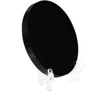 Operitacx Espejo Redondo de Obsidiana y Acrílico con Soporte, Buena Estabilidad y Diseño Clásico, Adecuado para Decoración en Fiestas de Empresa y Adivinación Color Aleatorio