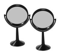 Operitacx Espejos Cóncavos y Convexos 2 Piezas para Laboratorio de Ciencia en Negro, Material Pp Diseño Estable y Ahorro de Espacio para Enseñanza