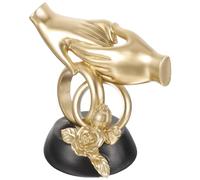 Operitacx Estatua Decorativa de Mano Artesanal de Resina Grande, Color Blanco, para Decoración de Mesa y Estanterías, Obsequio de Aniversario y Boda, Decoración Hogar y Oficina