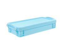 Operitacx Estuche Apilable para Lápices de Plástico, Gran Capacidad Azul