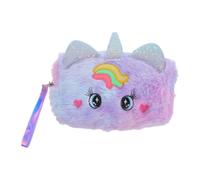 Operitacx Estuche de Felpa Unicornio, Gran Capacidad Escolar | Organizador Creativo de Papelería para Viaje, Púrpura, Resistente a Deformación, Uso Multifuncional