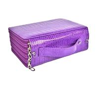 Operitacx Estuche para Lápices de Dibujo de Gran Capacidad Compartimentos para Guardar Obras de Arte Organizador de Bolígrafos de PU para Uso Escolar