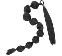 Operitacx Extensión de Cabello de Caballo Afro Sintética Negra con Burbujas, de Alta Temperatura, Amigable, para Crear Peinados Nuevos al Instante