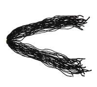 Operitacx Extensiones de Rastas Sintéticas Negras 1b Estilo Hip-hop y Reggae, Rastas Largas de Crochet Unisex para Fiestas, Cosplay y Uso Diario, Postizo Ligero y Cómodo