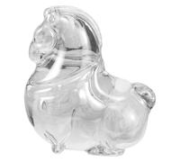 Operitacx Figura de Caballo de Cristal - Estatua de Caballo Feng Shui para la Riqueza y la Buena Suerte - Escultura de Animal de Cristal en Miniatura - Adorno de Animal de Mesa para la decoración de