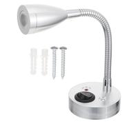 Operitacx Foco de Lectura LED 3 W de Aluminio para Coche y Camión | Luz Dirigida Giratoria, Instalación Sencilla, Plata, para Páginas y Área de Trabajo, Uso Automotriz