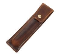 Operitacx Funda para Bolígrafo de Cuero Vintage Estuche Protector Suave para Estilográficas Funda Individual Portátil para Bolígrafos Diseño Artesanal Resistente y Compacto para Estudiantes