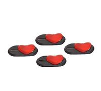 Operitacx Funda Protectora para Cámara Web Portátil y Tableta para Privacidad, Diseño De Corazón Deslizante, Material Abs Duradero, Paquete De 4 Unidades, Seguridad Anti-Hacking para Oficina y Hogar