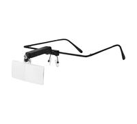 Operitacx Gafas de Lectura con Luz LED y Lupa para Reparación de Relojes y Electrónica, Vidrio Claro, Manos Libres, Ajustables y Portátiles para Trabajo Preciso en Artesanía y Mantenimiento