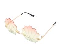 Operitacx Gafas de Sol Forma de Concha sin Montura para Mujer y Niña, Diseño Divertido y Elegante, Material Metal y Pc, Cómodas y Resistentes para Días Festivos y Mother's Day