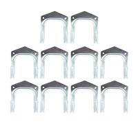 Operitacx Ganchos de Pared de Hierro Doble Agujero, Gancho Grande Curvado para Toallas, Bolsas y Ropa, Resistente, Paquete de 10 Unidades para Baño, Cocina, Dormitorio y Balcón