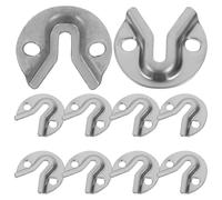 Operitacx Ganchos Entrelazados Metálicos para Colgar Cuadros y Espejos, 10 Piezas, Color Acero Cepillado, Soporte Fuerte y Duradero para Montaje en Pared, Accesorios para Decoración