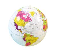 Operitacx Globo Inflable Gigante de PVC Resistente al Agua Balón de Playa Educativo con Inglés para Piscina Fiesta y Enseñanza de Geografía para Adultos