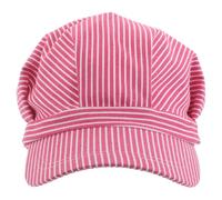 Operitacx Gorra de Maquinista Infantil Rosa Rayas, Algodón Ajustable | Diseño Octogonal de Ocho Paneles, Estilo Divertido, para Disfraz Escolar y Rincón Lúdico