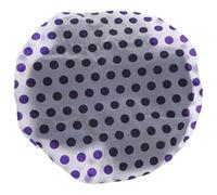 Operitacx Gorro de Ducha Forro de Satén, Doble Capa para Cabello Largo, Estampado de Puntos Morado Oscuro, Protección para Baño y Ducha, Accesorio para Mujeres