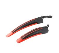 Operitacx Guardabarros para Bicicleta de Montaña Set Delantero y Trasero Negro y Rojo y Fácil de Instalar para Bicicletas con Barra Frontal Herramientas