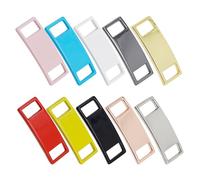 Operitacx Hebillas de Zapatos Cuadradas de Metal 10 Piezas en Colores Surtidos para Decoración y Accesorios de Cordones, Conector Tensor Resistente para Zapatillas, Botas y Calzado Casual