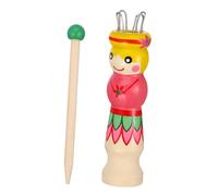 Operitacx Herramienta de Tejer de Madera Pintada con Aguja Kit Manual para Crear Cordones Trenzados Pulseras y Accesorios Decorativos para Manualidades