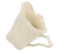 Operitacx Jarra de Crema de Cerámica Beige con Jarra Lechera Vintage Pequeña para Café y Leche Dispensador de Leche para Servir en Hogar y Oficina Taza Tipo para Espumar