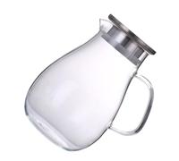 Operitacx Jarra de Vidrio Transparente de 2000 Ml para Agua y Jugos, Hervidor de Gran Capacidad Multiusos Tapa Antigoteo, Adecuado para Uso Doméstico y Almacenamiento de Bebidas